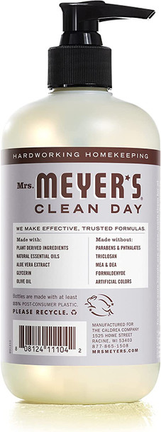 Mrs. Meyer's Hand Soap, Made with Essential Oils, Biodegradable Formula, Lavender, 12.5 fl. oz