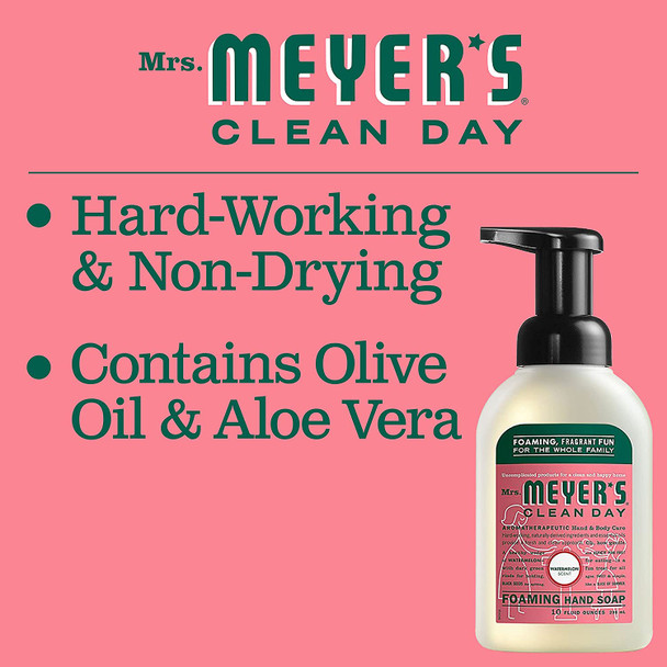 Mrs. Meyer's Clean Day Foaming Hand Soap, Watermelon Scent, 10 Fl oz (Pack of 1)