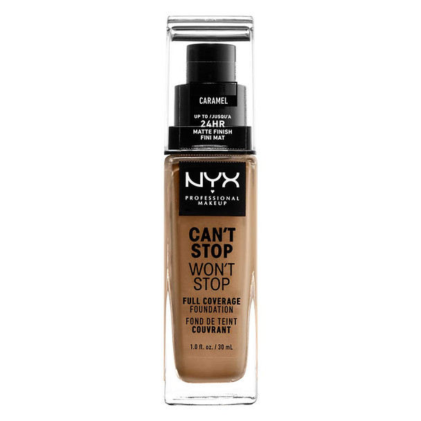 NYX PROFESSIONAL MAKEUP Can't Stop Won't Stop Full Coverage Foundation - Caramel (Beige With Olive Undertone)