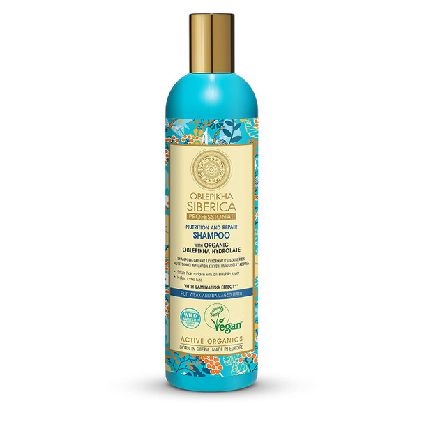 Natura Siberica Oblepikha Shampoo for Weak and Damaged Hair, 400 mL