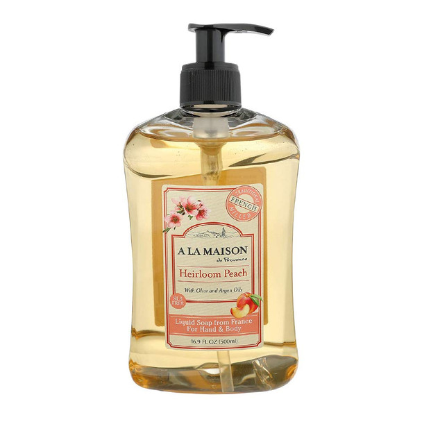 A LA MAISON Liquid Soap Provence Lemon, Heirloom Peach & Lavender Aloe Scent | Moisturizing and Hydrating | Triple French Milled | Body Soap for Women and Men (16.9 Fl Oz Each) A LA MAISON Liquid Soap Provence Lemon, Heirloom Peach & Lavender Aloe Scent | Moisturizing and Hydrating | Triple French Milled | Body Soap for Women and Men (16.9 Fl Oz Each)