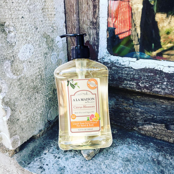 A La Maison Citrus Blossom Liquid Hand Soap | 16.9 Fl oz. Pump Bottles Moisturizing Natural Hand Wash Soap | Triple French Milled | Gentle To Hands | (2 Pack)