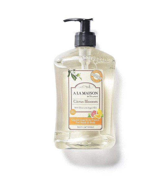 A La Maison Citrus Blossom Liquid Hand Soap | 16.9 Fl oz. Pump Bottles Moisturizing Natural Hand Wash Soap | Triple French Milled | Gentle To Hands | (2 Pack)