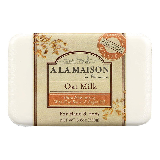 A LA MAISON de Provence Bar Soap | Sweet Almond, Oat Milk & Rose Lilac | French Milled Moisturizing Natural Hand and Body Soap | 8.8 Oz each (3 Pack)