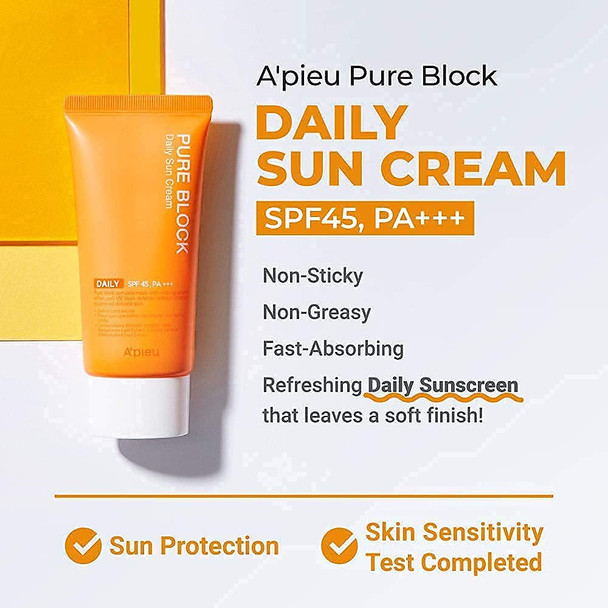 Pure Block Daily Sunscreen SPF 45/PA+++ 1.69 fl oz + Madecassoside Cream 1.69 fl oz Hydrating Moisturizer Pure Block Daily Sunscreen SPF 45/PA+++ 1.69 fl oz + Madecassoside Cream 1.69 fl oz Hydrating Moisturizer
