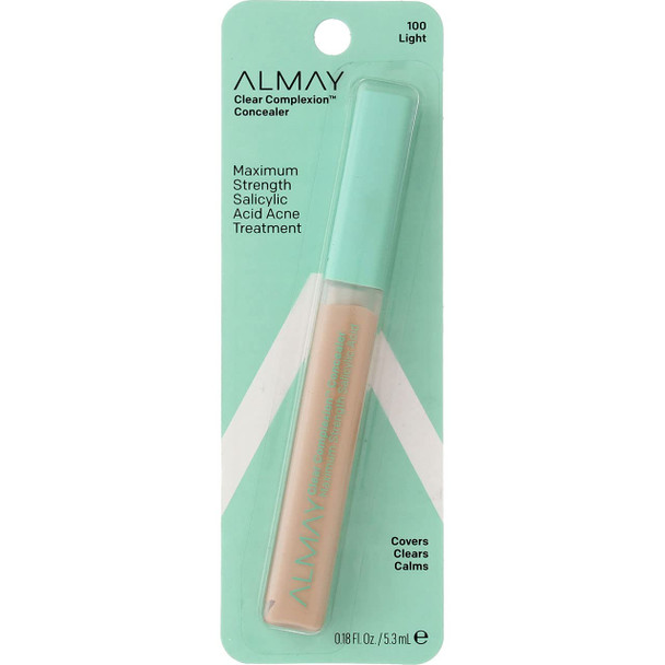 Almay Clear Complexion Concealer Corrector, Light [100], 0.18 oz (Pack of 2)