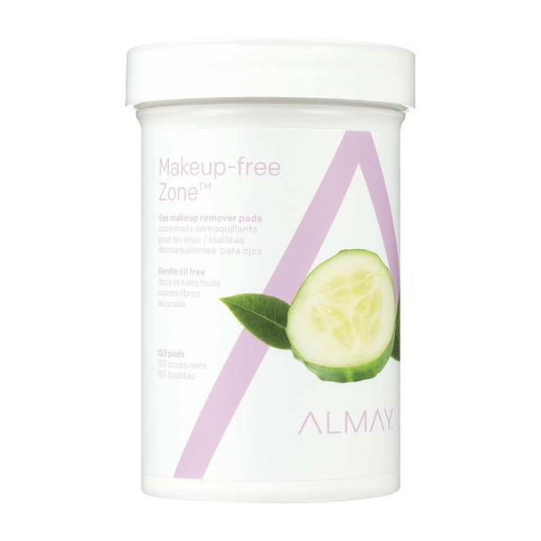 Almay Oil Free Gentle Eye Makeup Remover Pads, 120 Count (Pack of 3)