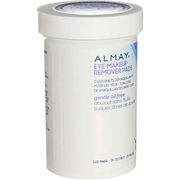 Almay Oil Free Gentle Eye Makeup Remover Pads, 120 Count (Pack of 3)