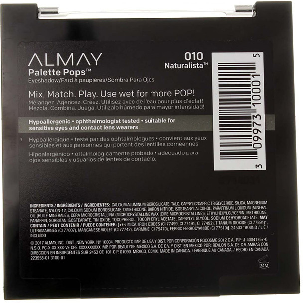 Almay Palette Pops, Naturalista, 0.16 oz, eyeshadow palette