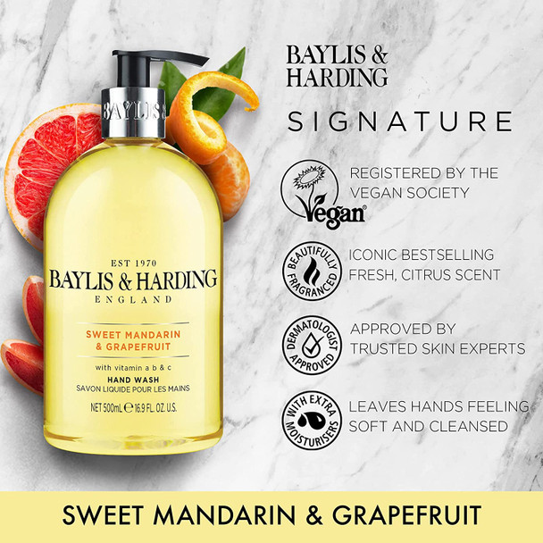 Baylis & Harding Sweet Mandarin & Grapefruit 16.9 Ounces Hand Wash, Pack Of 3 Baylis & Harding Sweet Mandarin & Grapefruit 16.9 Ounces Hand Wash, Pack Of 3
