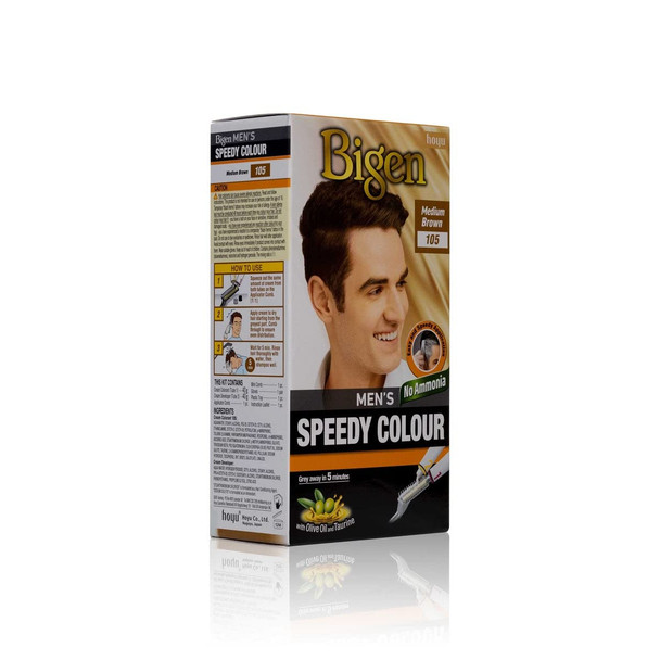 Bigen Mens Speedy Hair Colour 105 Medium Brown by Bigens