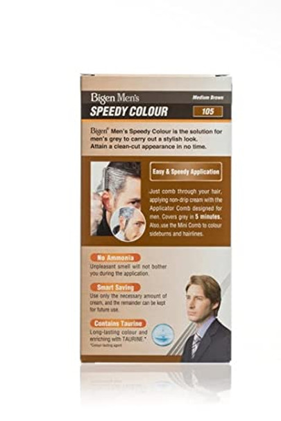 Bigen Mens Speedy Hair Colour 105 Medium Brown by Bigens