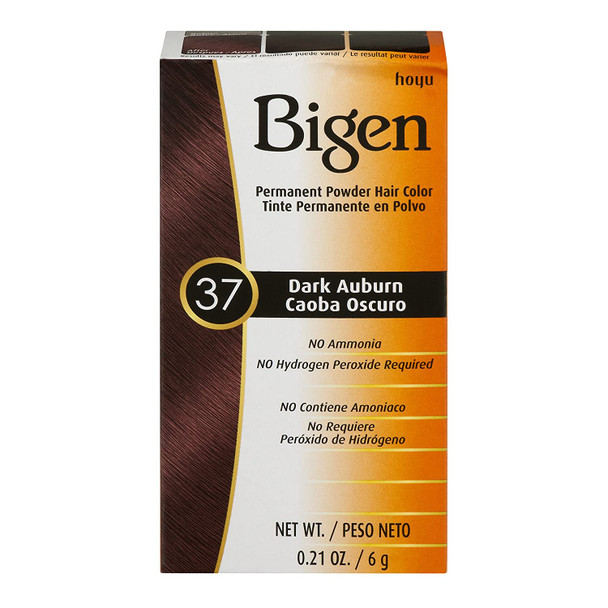 HOYU Bigen Hair Color Powder, No. 37 Dark Auburn, 0.21 Ounce