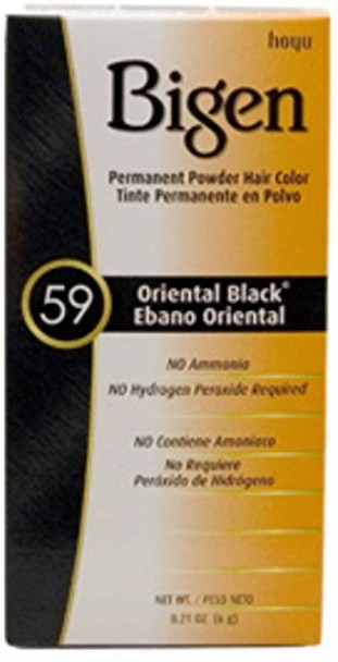 Bigen Permanent Powder Hair Color 59 Oriental Black 1 ea (Pack of 8)