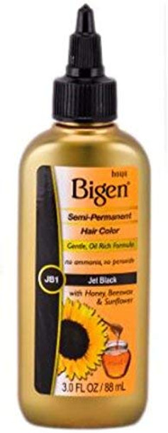 Bigen Semi Permanent Hair Color #JB1 Jet Black, 3 oz (Pack of 12)