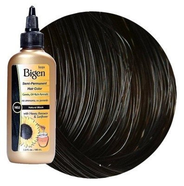 Bigen Semi-Permanent Haircolor #Nb2 Natural Black 3 Ounce (88ml) (3 Pack)