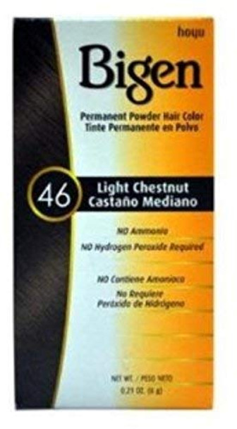 Bigen Permanent Powder Hair Color 46 Light Chestnut 5 Count (Pack of 1)