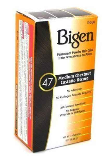 Bigen Powder Hair Color #47 Medium Chestnut .21 oz. (Case of 6)