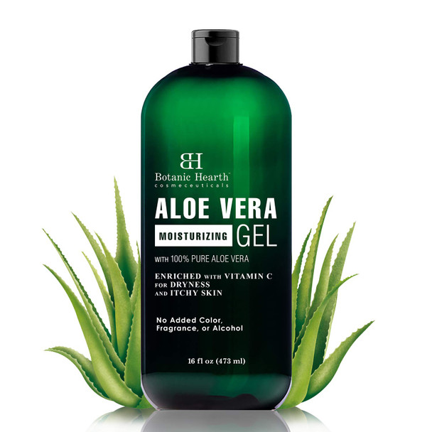 Botanic Hearth Aloe Vera Gel - From 100% Pure and Natural Cold Pressed Aloe Vera, 16 fl oz