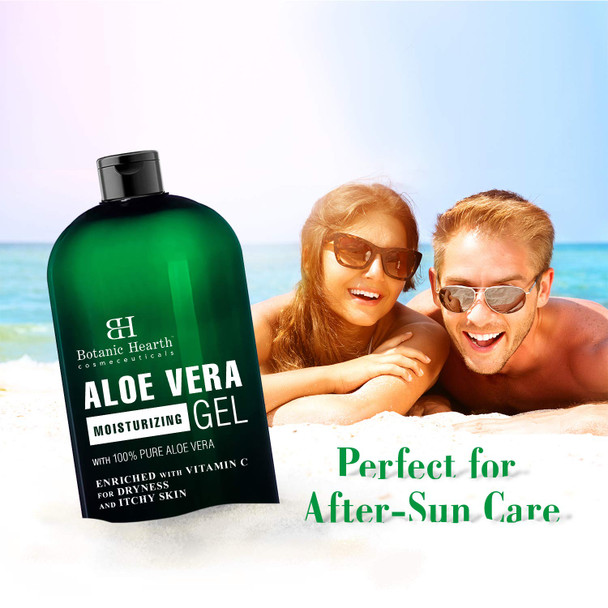 Botanic Hearth Aloe Vera Gel - From 100% Pure and Natural Cold Pressed Aloe Vera, 16 fl oz