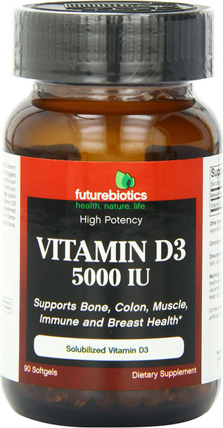 Futurebiotics Vitamin D3 5000 IU, 90 Softgels