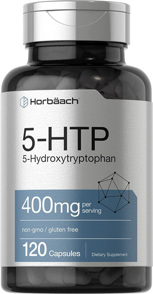 5HTP 400mg | 120 Capsules | 5-HTP Extra Strength Supplement | Non-GMO, Gluten Free | 5 Hydroxytryptophan | by Horbaach