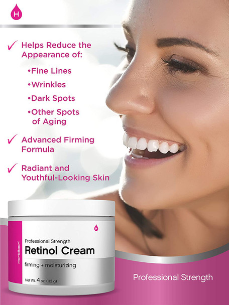 Retinol Cream for Face | Retinol Night Cream | 4oz | SLS & Paraben Free Moisturizer | By Horbaach