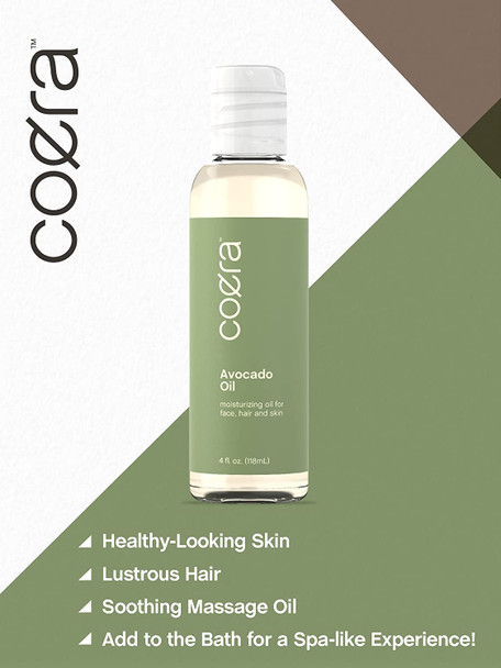 Avocado Oil 4 fl oz | Moisturizing Oil for Face, Hair and Skin | Free of Parabens, SLS, & Fragrances