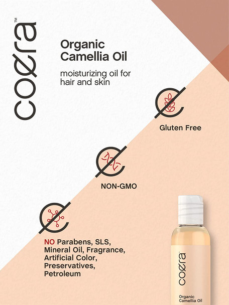 Camellia Oil | USDA Certified Organic | Moisturizing Oil for Hair and Skin | Free of Parabens, SLS, & Fragrances