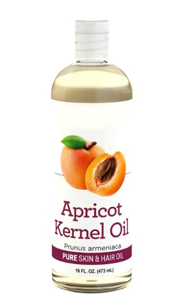 Apricot Kernel Oil 4 fl oz | Moisturizing Oil for Face, Hair, Skin, & Nails | Free of Parabens, SLS, & Fragrances