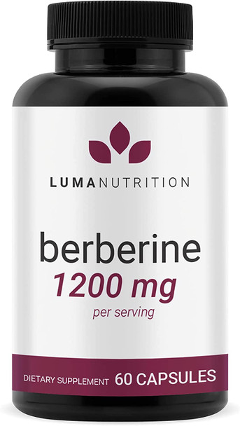 Berberine Supplement - Berberine 1200mg Per Serving - Berberine HCI - Berberine Plus - 60 Berberine Capsules
