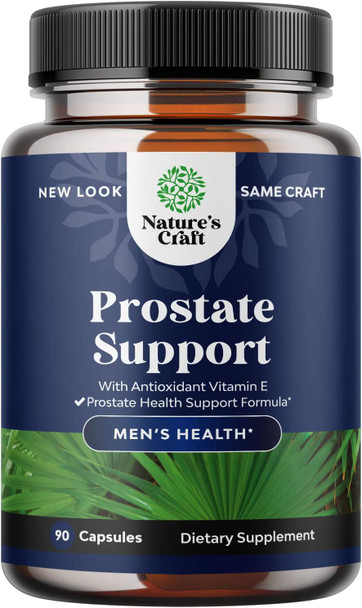 Natural Prostate Support Health Supplement Pure Extract Pills Formula Saw Palmetto Extract Capsules Plant Sterol Complex  Halal Urinary System Boost Vitamins Hair Growth for Men by Natures Craft
