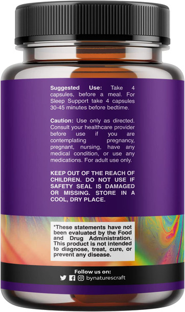 Bundle of Magnesium Glycinate Capsules Mineral and Nootropic Brain Focus Mushroom - Immune Support Bone Health Mood Support - 10X Mushroom Blend for Sugar Balance and Mental Focus