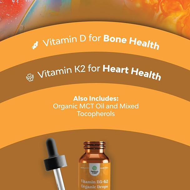 Vitamin D Drops With K-2 Vitamin - Liquid Vitamin D 5000 Iu And Mk7 K2 Vitamin Supplement For Immune Support And Joint Health - Liquid Vitamin D3 With K2 Vitamin Mk7 And Mct Oil For Better Absorption