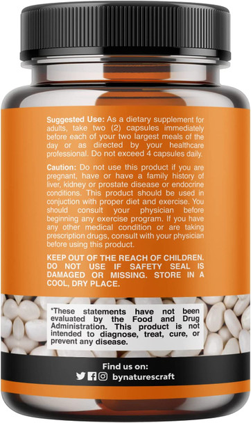 White Kidney Bean Energy Booster - White Kidney Bean Extract Pill and Natural Vegetarian Supplements - Natural Energy Pills and White Bean Extract Supplements