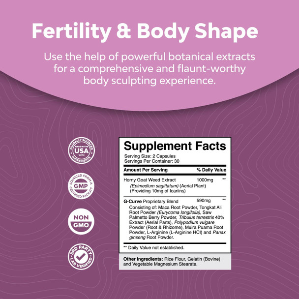 Bigger Butt and Breast Enhancement Pills  Saw Palmetto Supplement with Horny Goat Weed for Women with Tongkat Ali for Breast Shape and Size Support Butt Pills and Butt Enhancer for Bigger Butt