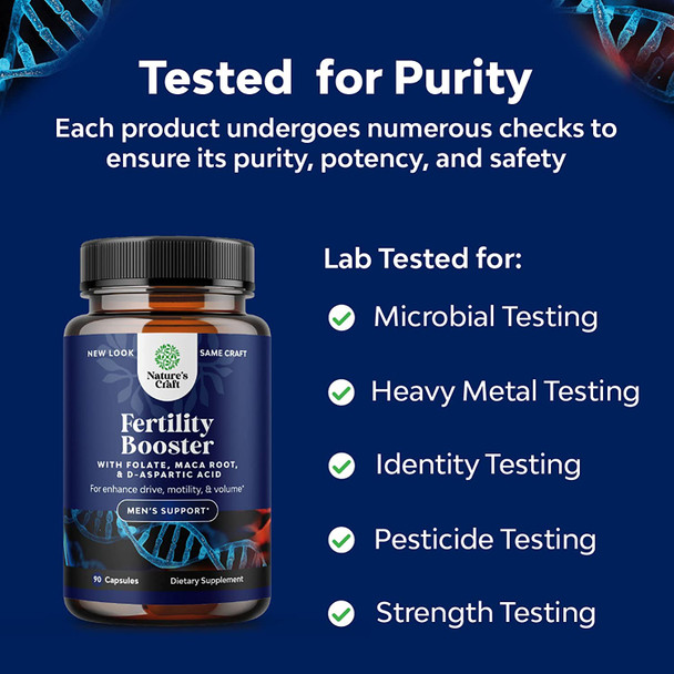 Prenatal Multivitamin Male Fertility Supplement - Mens Fertility Supplement with L-Arginine D-Aspartic Acid and Maca Root Prenatal Vitamins for Enhanced Motility Volume Potency and Fertility Support