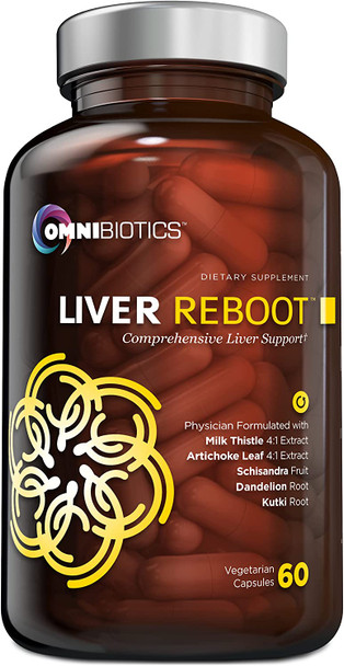 Liver Detox Supplement, Liver Cleanse Support | Milk Thistle Extract, Globe Artichoke, Dandelion Root | 60 Vegan Capsules