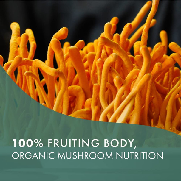 Pure Essence Labs MyPure Cordyceps - Organic Mushroom Supplement - 100% Real Mushroom Extract - Best for Immune Support, Stress Relief, Build Energy for Adult Men and Women (60 Capsules)