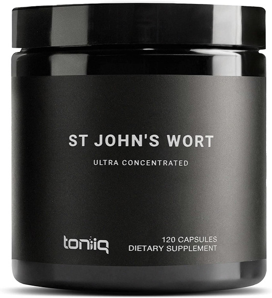 1,000mg Ultra High Strength St. John's Wort Capsules (Non-GMO) - 7X Concentrated Extract - 0.3% Hypericin - Highly Purified and Highly Bioavailable - 120 Capsules