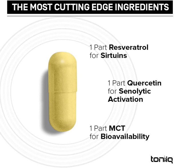 1600mg Resveratrol Blend - Ultra High Purity and 3rd Party Tested - with MCT Oil for Added Bioavailability - Optimal NAD Supplement