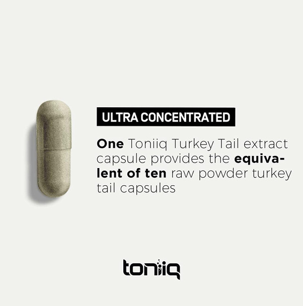 30% Beta Glucans 12,000mg 10x Concentrated Ultra High Strength Turkey Tail Mushroom Extract - Highly Concentrated and Bioavailable - 120 Veggie Capsules