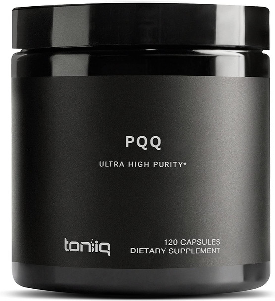 Toniiq Ultra High Purity PQQ Capsules - 99%+ Highly Purified and Highly Bioavailable -120 Capsules - 20mg Concentrated Formula - Pyrroloquinoline Quinone Supplement
