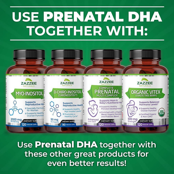 Zazzee Extra Strength Prenatal DHA and Extra Strength Prental Multi Complex