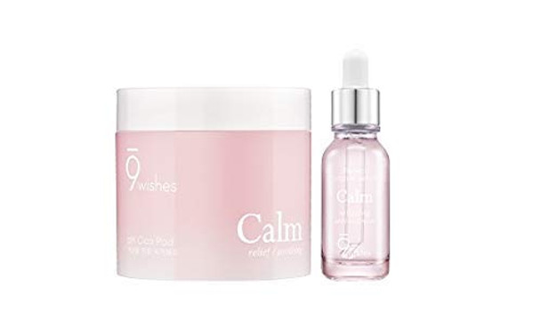 9 wishes Calm Serum  Toner Pads 70 Counts Low pH CICA pads
