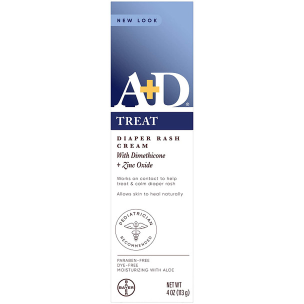 AD Zinc Oxide Diaper Rash Cream with Aloe 4 oz 113 gpack of 2