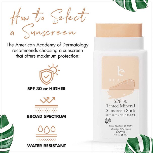 Tinted Sunscreen for Face  SPF 30 Tinted Mineral Sunscreen Face Stick Sun Screen Tinted Face Sunscreen Stick Face Sunblock Face Sunscreen for Sensitive Skin Travel Size Sunscreen Zinc Sunscreen