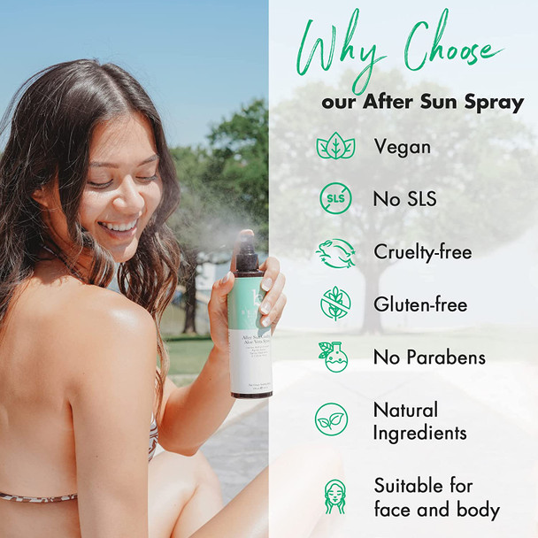 Cooling After Sun Care Spray  With Organic Aloe Vera Gel Aloe Vera Gel Spray for Sunburn Relief Aloe Vera Spray Aloe Gel Spray Aloe Vera Gel for Skin Cooling Gel After Sun Lotion Cool Down Skin Spray