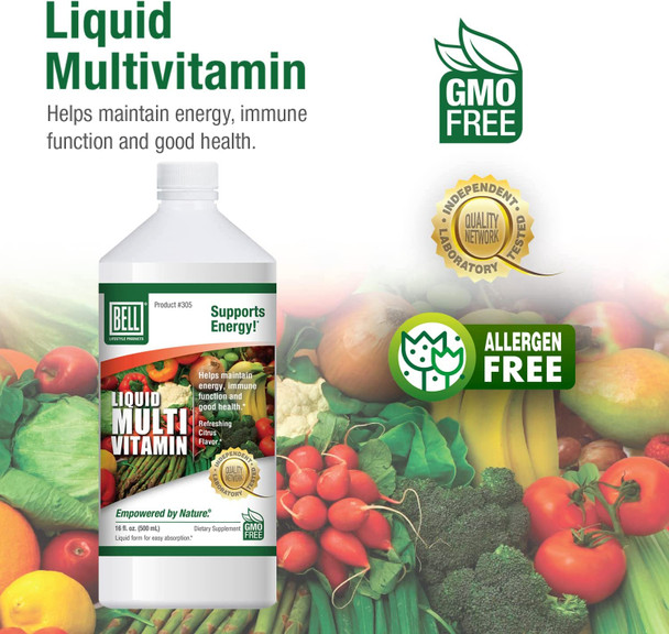 Bell Liquid Multivitamins For Women And Men Easy Absorption Proprietary Blend With Important Vitamins And Herbal Extract Sold Directly By The Manufacturer