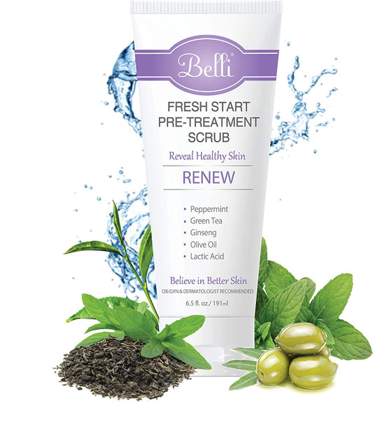 Belli Skincare Fresh Start PreTreatment Scrub  Face Cleanser  Skin Scrub  Natural Facial Scrub  Organic Face Wash  Facial Care  6.5 Ounce